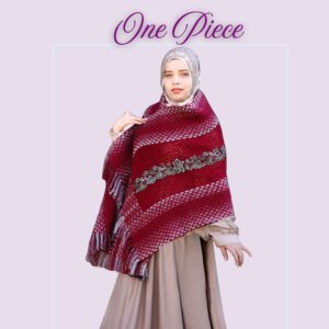 wool burgandy scarf شال صوف برجاندى